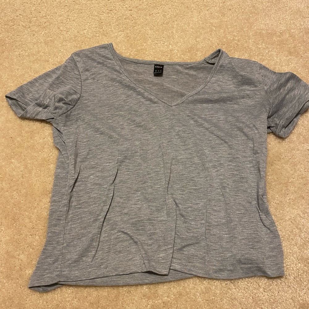Grey crop top